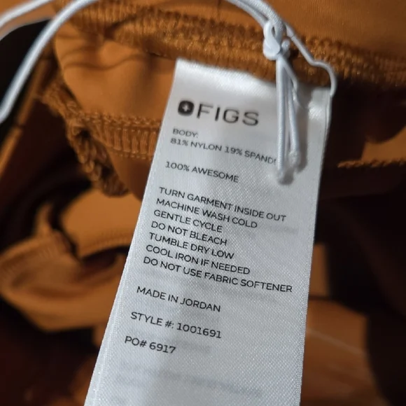 Figs Women's Tan Short Sleeve Scrub Top - Picture 9 of 12